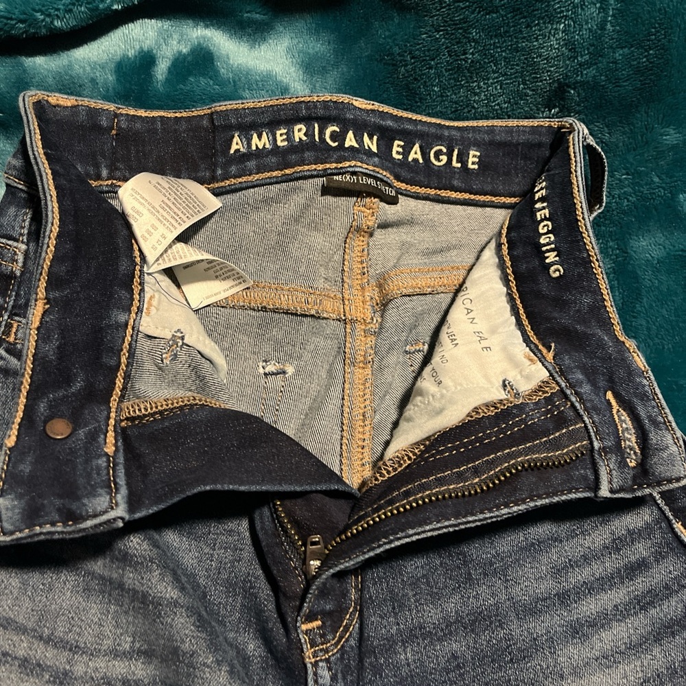 American Eagle Outfitters Men's Dark Blue Skinny Jeans